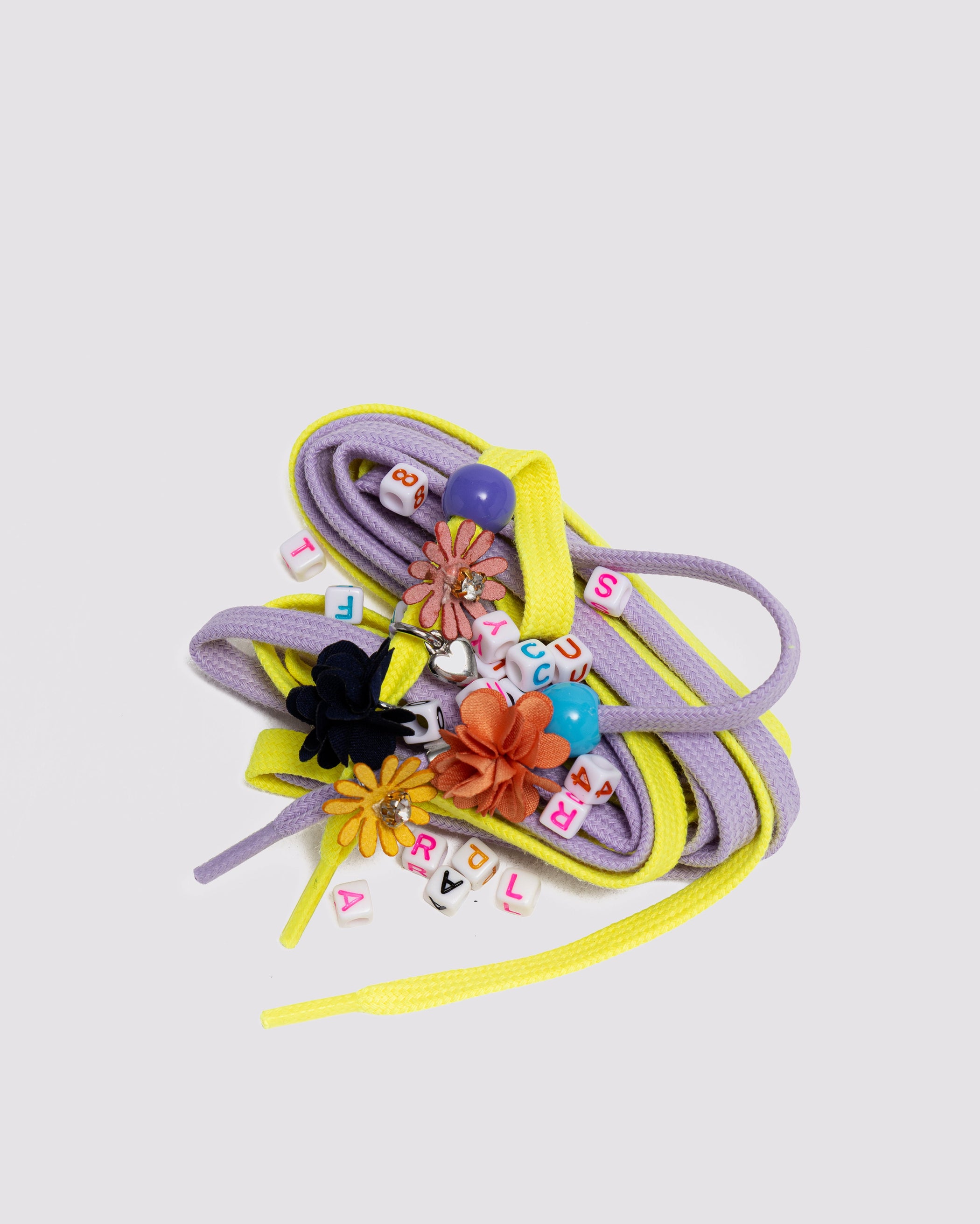 Charm Shoelaces Yellow/Purple