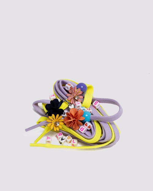 Charm Shoelaces Yellow/Purple