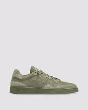 Side angle of green sneakers