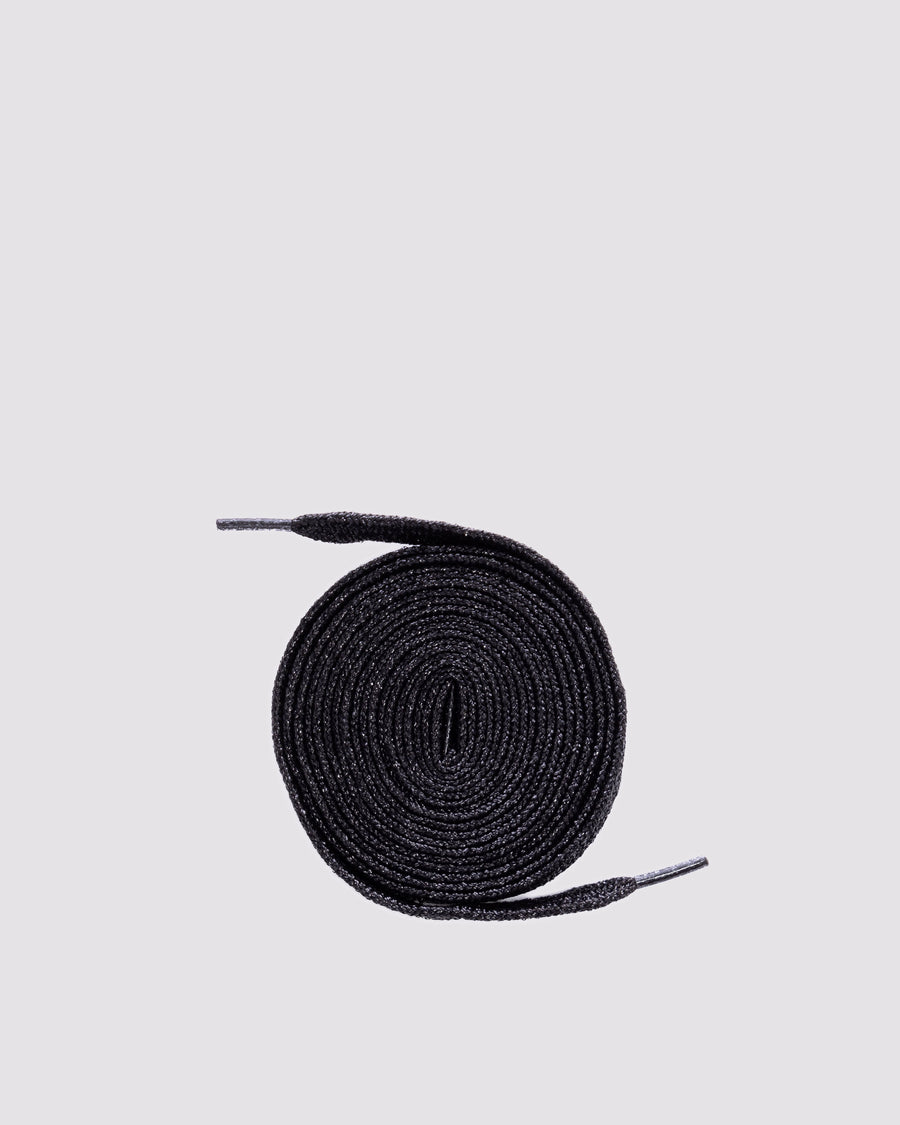 Shoelaces Black Metallic